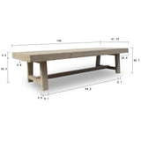 Lilys Capri Heritage Dining Table 130X42X31H 9095-L