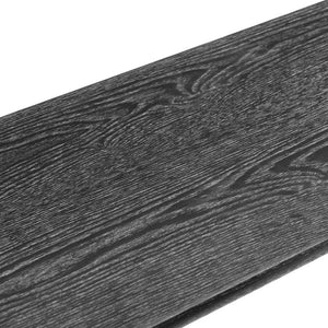 EuroStyle Catalina Ash Veneer Wall Shelf with Steel Brackets for Modern Living Spaces Black 90952-BLK