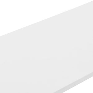 EuroStyle Catalina Ash Veneer Wall Shelf with Steel Brackets for Modern Living Spaces Matte White 90952-WHT