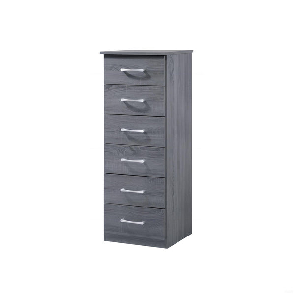 English Elm Boston Gray Lingerie Chest 46"H – Modern Laminated 4-Drawer Storage, Compact Design, Durable Build B078112066