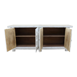 Lilys Amalfi Patrician Two Tones Sideboard Distressed White 91X19X37 9096-W