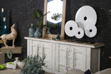 Lilys Amalfi Patrician Two Tones Sideboard Distressed White 91X19X37 9096-W