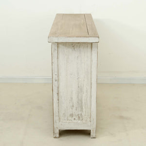 Lilys Amalfi Patrician Two Tones Cabinet Distressed White 51X16X37H 9096-S