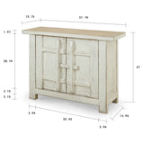 Lilys Amalfi Patrician Two Tones Cabinet Distressed White 51X16X37H 9096-S