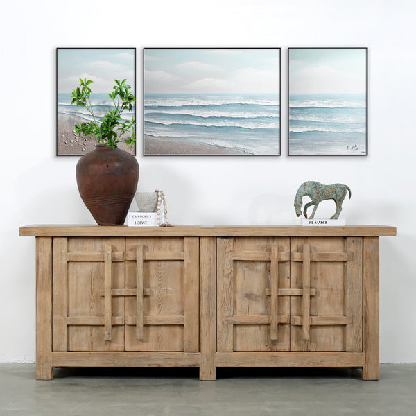 Lilys Amalfi Patrician Sideboard  Weathered Natural 91X19X37H 9096-NA