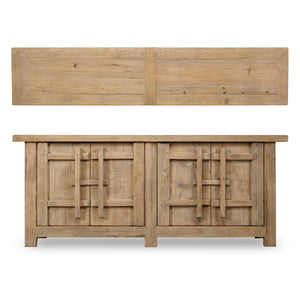 Lilys Amalfi Patrician Sideboard  Weathered Natural 91X19X37H 9096-NA