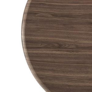 EuroStyle Albert Round Walnut Veneer Dining Table Mid Century Three Leg Base Seats Four 90962WAL-KIT