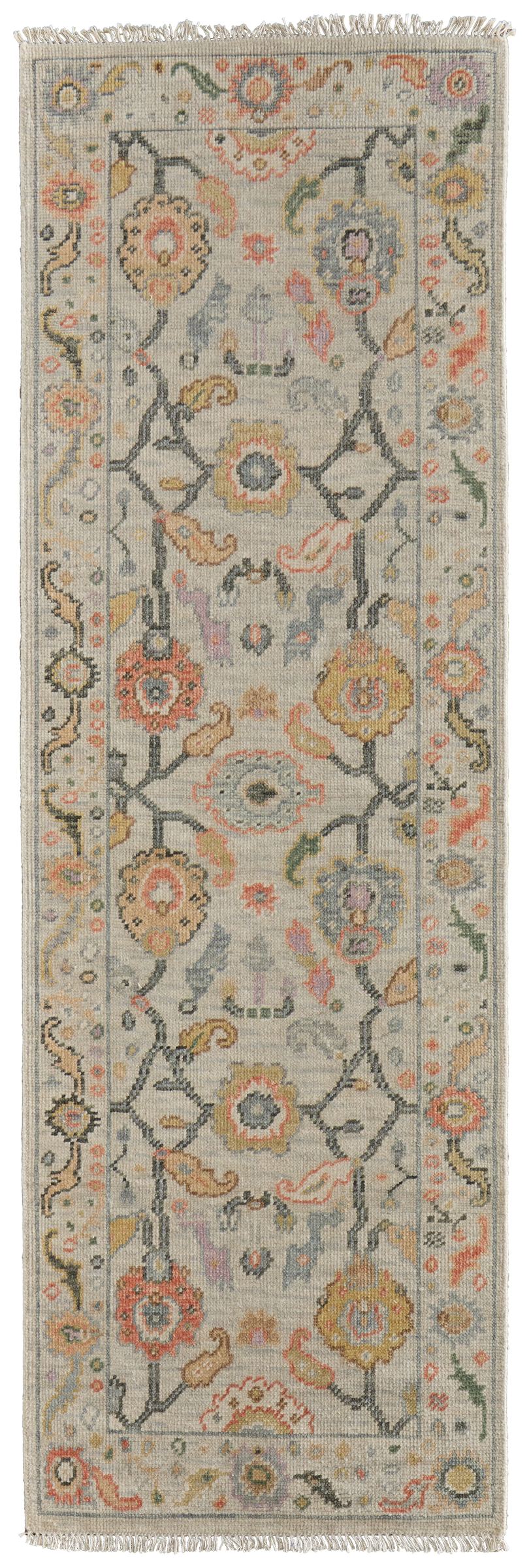 Feizy Rugs Karina Hand Knotted Wool Runner Rug Persian Medallion Style for Hallways and Entryways 9096793FMLT000I6A
