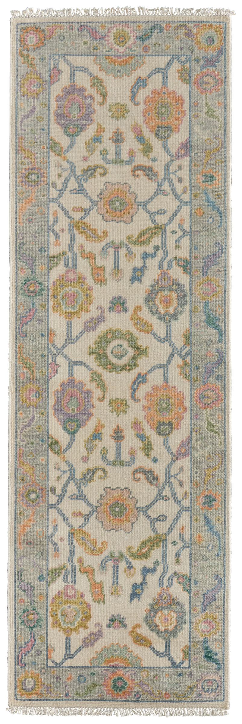 Feizy Rugs Karina Hand Knotted Wool Runner Floral Botanical Motif for Hallways and Entryways 90969G9FIVYGRYI6A