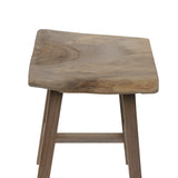 Lilys 20" High Live Edge Walnut Wood Stool Natural(Color & Size Vary) 9097