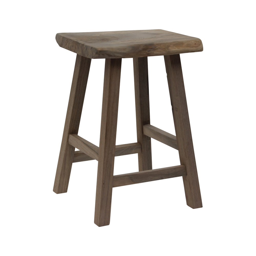 Lilys 20" High Live Edge Walnut Wood Stool Natural(Color & Size Vary) 9097