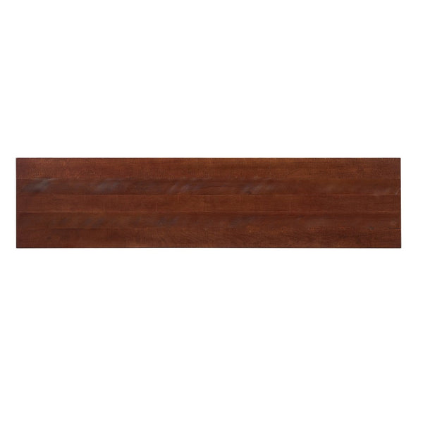 English Elm Fluted Counter Height Dining Set Narrow Bar Console with Upholstered Stool Retro Wood Cherry W1202P330886
