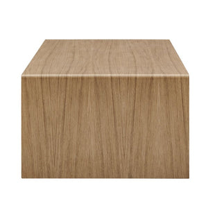 EuroStyle Nova 47 Inch Low Profile Coffee Table Warm Veneer Finish for Minimalist Living Rooms Oak 90972-OAK