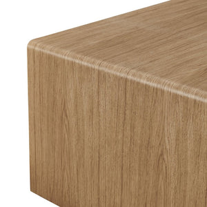 EuroStyle Nova 47 Inch Low Profile Coffee Table Warm Veneer Finish for Minimalist Living Rooms Oak 90972-OAK