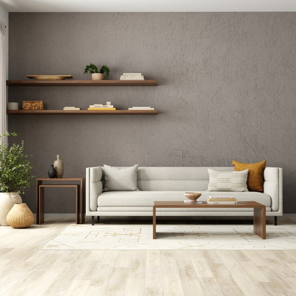 EuroStyle Nova 47 Inch Low Profile Coffee Table Warm Veneer Finish for Minimalist Living Rooms Walnut 90972-WAL