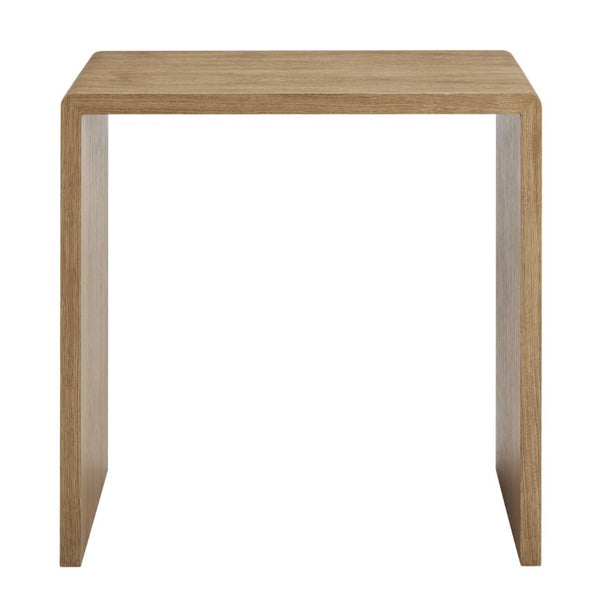 EuroStyle Nova Sculptural Nesting End Tables Mid-Century Modern Living Room Accent Set Oak 90974-OAK