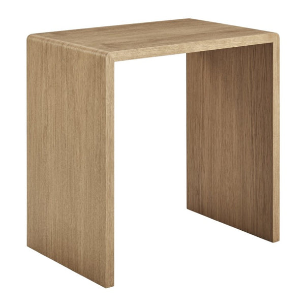 EuroStyle Nova Sculptural Nesting End Tables Mid-Century Modern Living Room Accent Set Oak 90974-OAK