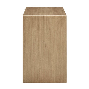 EuroStyle Nova Sculptural Nesting End Tables Mid-Century Modern Living Room Accent Set Oak 90974-OAK