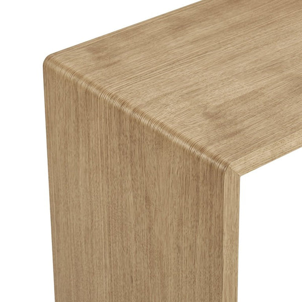 EuroStyle Nova Sculptural Nesting End Tables Mid-Century Modern Living Room Accent Set Oak 90974-OAK