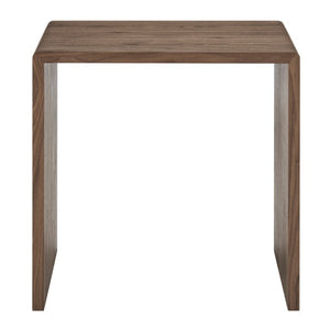EuroStyle Nova Sculptural Nesting End Tables Mid-Century Modern Living Room Accent Set Walnut 90974-WAL