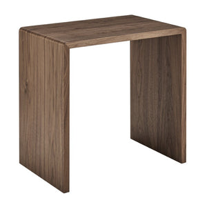EuroStyle Nova Sculptural Nesting End Tables Mid-Century Modern Living Room Accent Set Walnut 90974-WAL