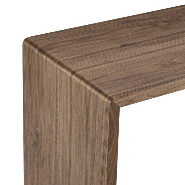 EuroStyle Nova Sculptural Nesting End Tables Mid-Century Modern Living Room Accent Set Walnut 90974-WAL