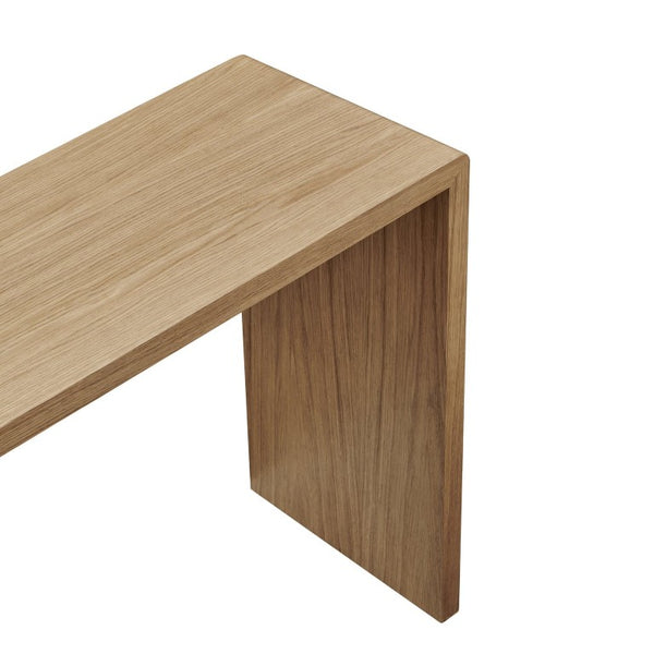 EuroStyle Nova 47 Inch Contemporary Console Table with Warm Veneer Finish for Entryways Oak 90976-OAK