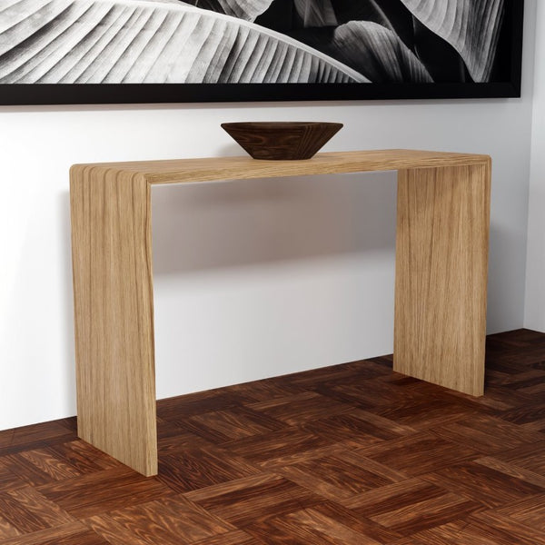 EuroStyle Nova 47 Inch Contemporary Console Table with Warm Veneer Finish for Entryways Oak 90976-OAK