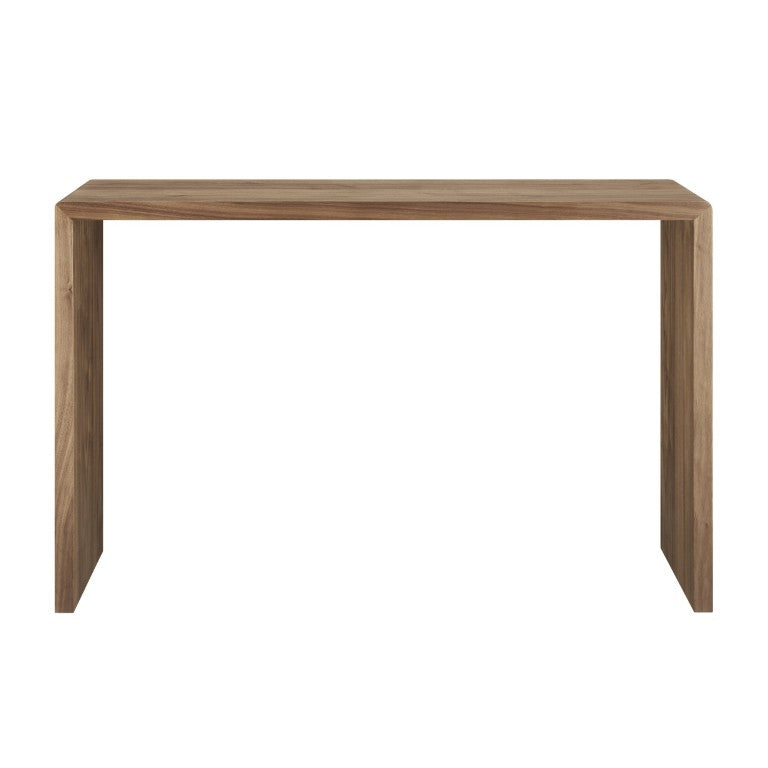EuroStyle Nova 47 Inch Contemporary Console Table with Warm Veneer Finish for Entryways Walnut 90976-WAL