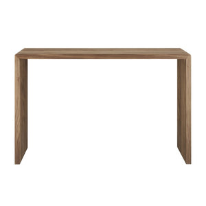 EuroStyle Nova 47 Inch Contemporary Console Table with Warm Veneer Finish for Entryways Walnut 90976-WAL
