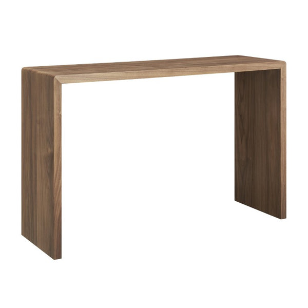 EuroStyle Nova 47 Inch Contemporary Console Table with Warm Veneer Finish for Entryways Walnut 90976-WAL