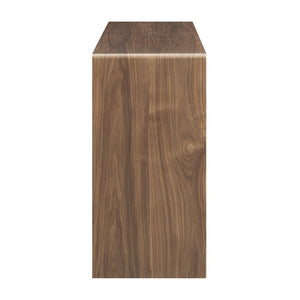 EuroStyle Nova 47 Inch Contemporary Console Table with Warm Veneer Finish for Entryways Walnut 90976-WAL