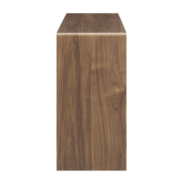 EuroStyle Nova 47 Inch Contemporary Console Table with Warm Veneer Finish for Entryways Walnut 90976-WAL