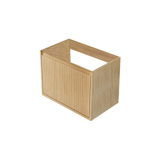 English Elm 30 Inch Floating Wall Mount Bathroom Vanity Cabinet with Drawers No Sink Included W3520P360510