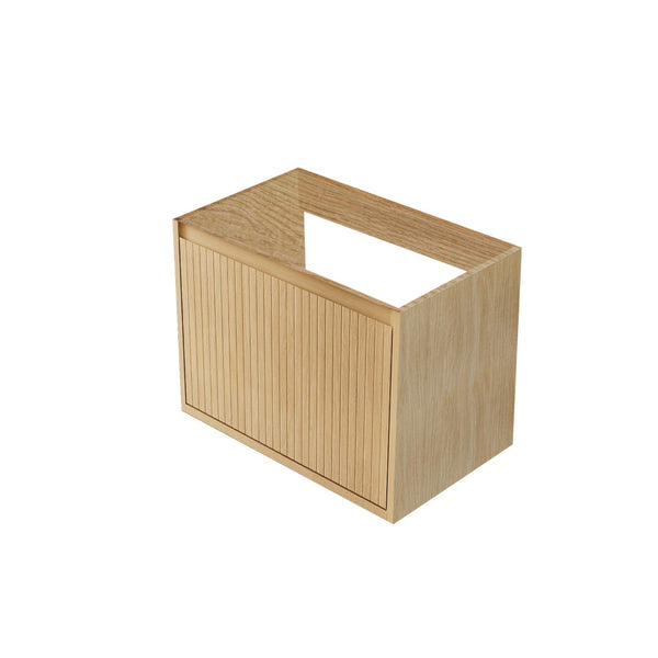 English Elm 30 Inch Floating Wall Mount Bathroom Vanity Cabinet with Drawers No Sink Included W3520P360510