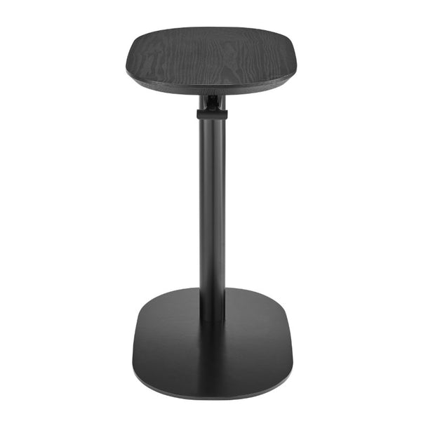 EuroStyle Snella Pneumatic Height Adjustable Laptop Table with Veneer Top and Steel Base Black/Matte Black 90987-BLK