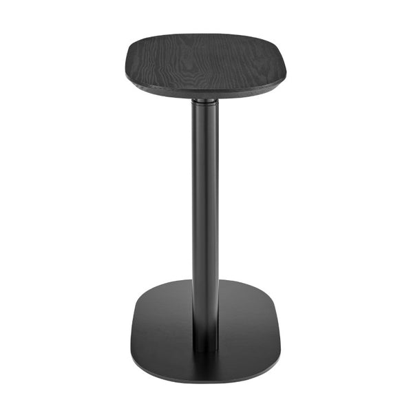EuroStyle Snella Pneumatic Height Adjustable Laptop Table with Veneer Top and Steel Base Black/Matte Black 90987-BLK