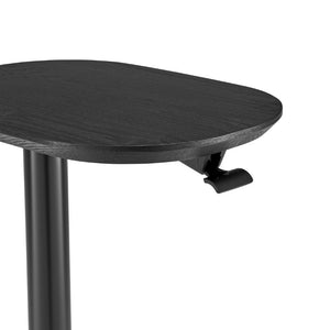 EuroStyle Snella Pneumatic Height Adjustable Laptop Table with Veneer Top and Steel Base Black/Matte Black 90987-BLK