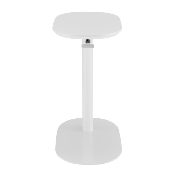 EuroStyle Snella Pneumatic Height Adjustable Laptop Table with Veneer Top and Steel Base Matte White 90987-MTWHT