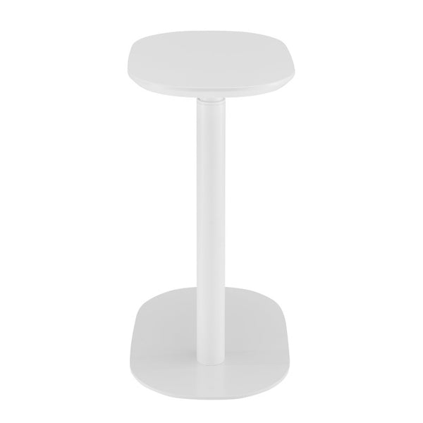 EuroStyle Snella Pneumatic Height Adjustable Laptop Table with Veneer Top and Steel Base Matte White 90987-MTWHT