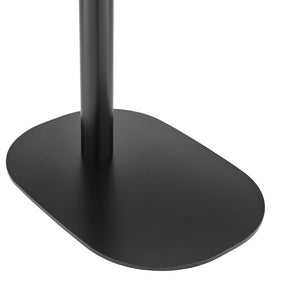 EuroStyle Snella Pneumatic Height Adjustable Laptop Table with Veneer Top and Steel Base Walnut/Matte Black 90987-WAL
