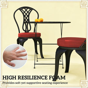 English Elm Soft Round Dining Chair Cushions Set of 4 with Washable Covers and Foam Padding T3971P443113