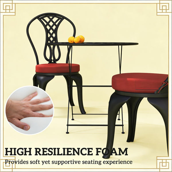 English Elm Soft Round Dining Chair Cushions Set of 4 with Washable Covers and Foam Padding T3971P443113