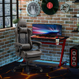 English Elm Vinsetto Racing Gaming Chair Diamond Pu Leather Office Gamer Chair High Back Swivel Recliner With Footrest, Lumbar Support, Adjustable Height, Brown