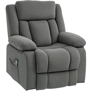 English Elm Electric Power Lift Recliner with Massage Heat Velvet Upholstery and Usb Charging T3971P412308