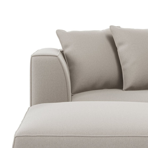 English Elm Marston Corduroy L-shape Sectional Sofa Deep Seating Six Seat Modern Living Room Gray B127S00001
