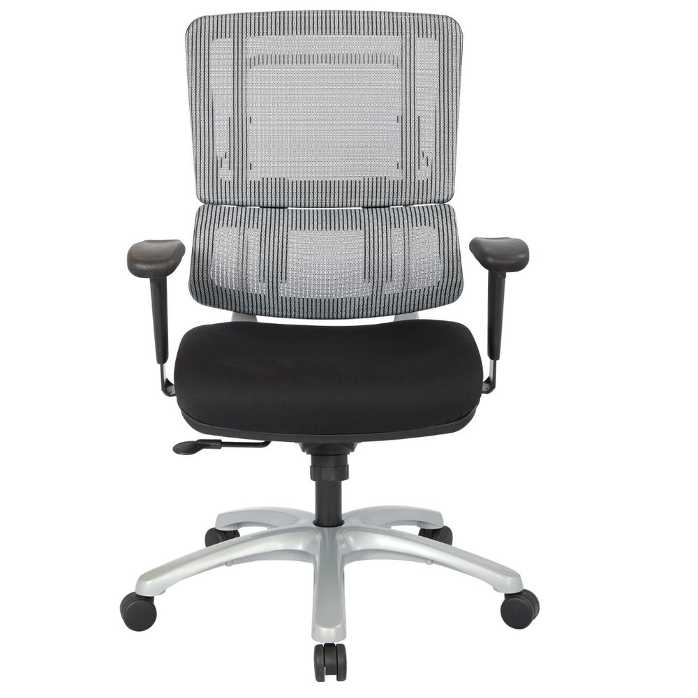 OSP Home Furnishings Vertical Mesh Back Manager Chair with Lumbar Support for Office and Home Workstation Use 99666S-30