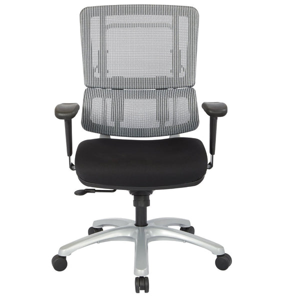 OSP Home Furnishings Vertical Mesh Back Manager Chair with Lumbar Support for Office and Home Workstation Use 99666S-30