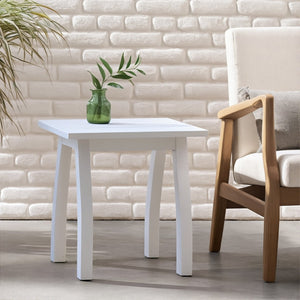 English Elm Selma Solid Acacia Wood Rectangular End Table Weatherproof Grain Finish Patio or Living Room N770P248135W
