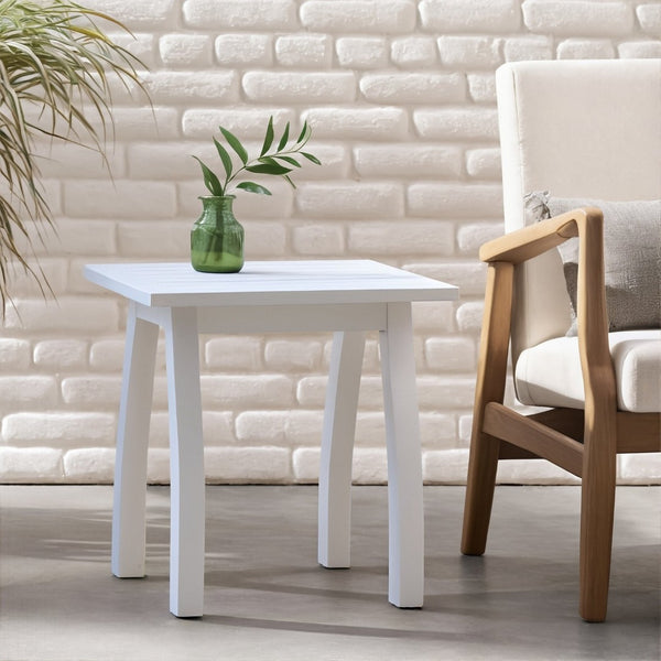 English Elm Selma Solid Acacia Wood Rectangular End Table Weatherproof Grain Finish Patio or Living Room N770P248135W